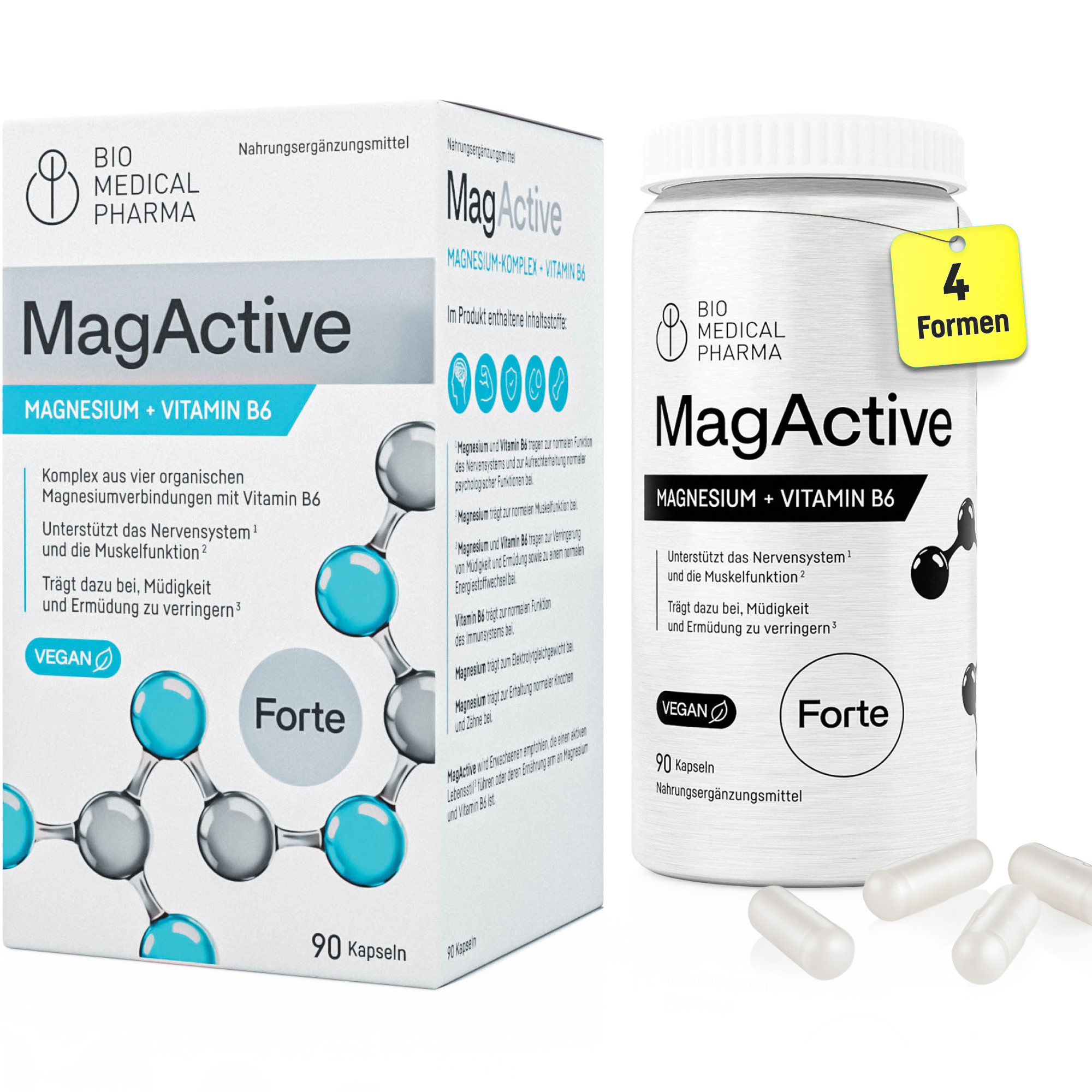 Bio Medical Pharma Magnesium Complex Capsules with Vitamin B6 – MagActive