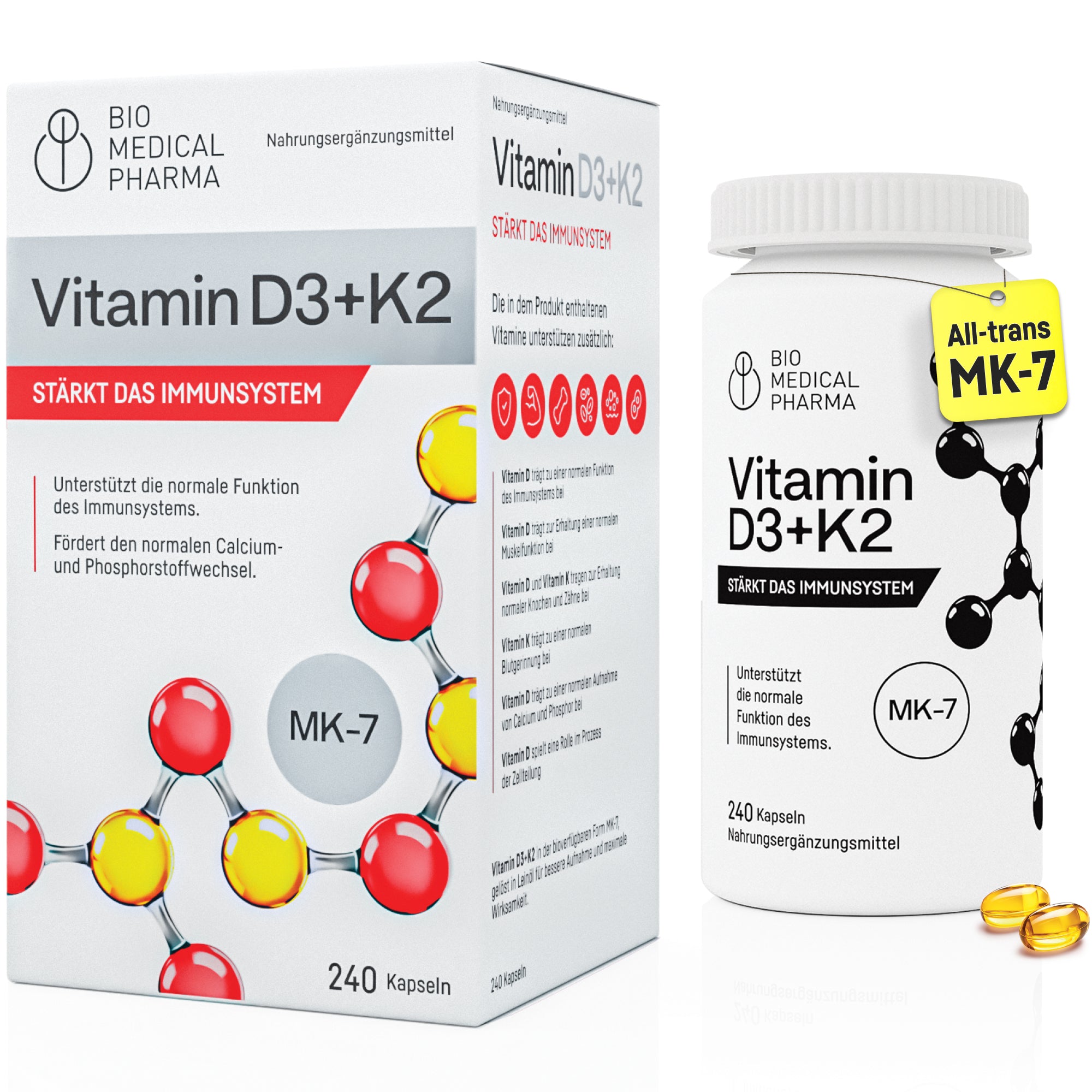 Bio Medical Pharma Vitamin D3 K2 MK-7 – Immune & Cardiovascular Health